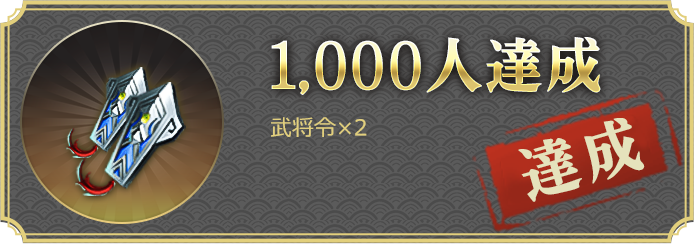 1000人達成