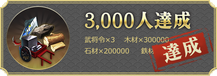 3000人達成